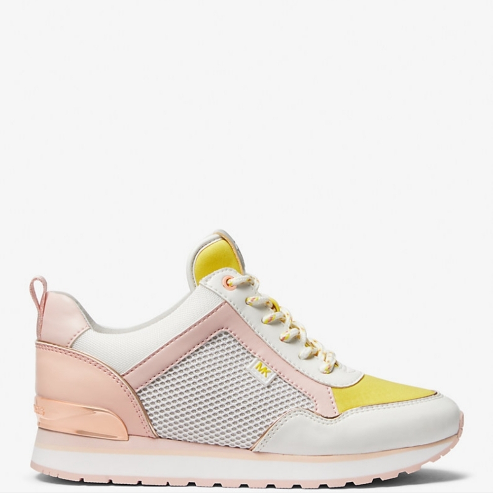 EUC Size 7 Michael Kors Maddy Color-Block Mixed-Media Trainer